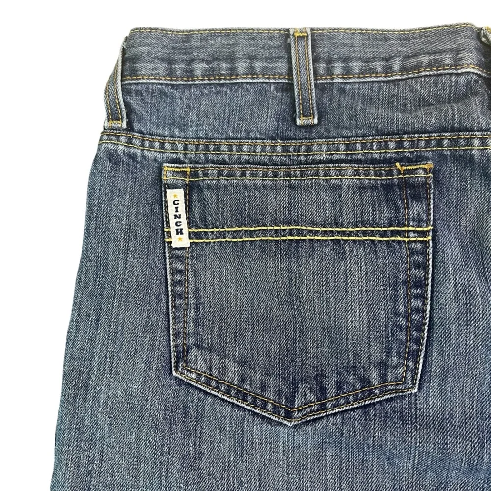 Cinch Men's Straight Leg Denim Jeans Blue Medium Wash 40x30 Style MB92834013